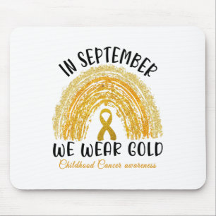 Im September tragen wir goldenen Regenbogen Kinder Mousepad