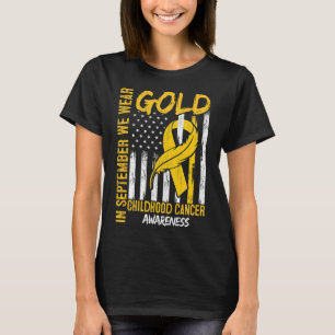 Im September tragen wir goldenes Flaggenband Kindh T-Shirt