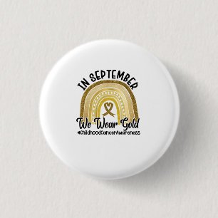 Im September tragen wir Goldkrebs im Kindesalter Button