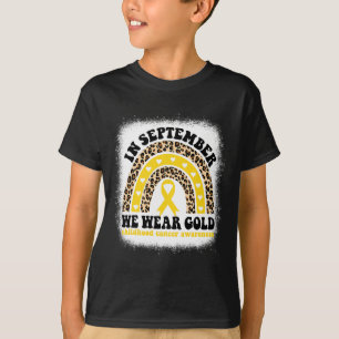 Im September tragen wir Goldregenbogen Kinderkrebs T-Shirt