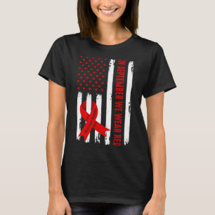 Im September tragen wir Rot für Blutkrebs-Auswarne T-Shirt