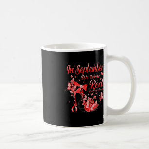 Im September tragen wir rotes Schmetterlingsblutkr Kaffeetasse