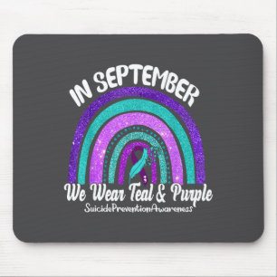 Im September tragen wir Türkis & Lila Regenbogen-S Mousepad