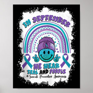 Im September tragen wir Türkis Lila Tank Top Poster
