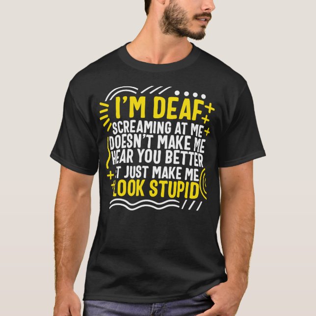 Im Shirt der tiefen Erkenntnis schreit mich mein T (Vorderseite)