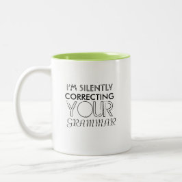 I'm silently correcting your grammar 2-Tonad mugg Zweifarbige Tasse