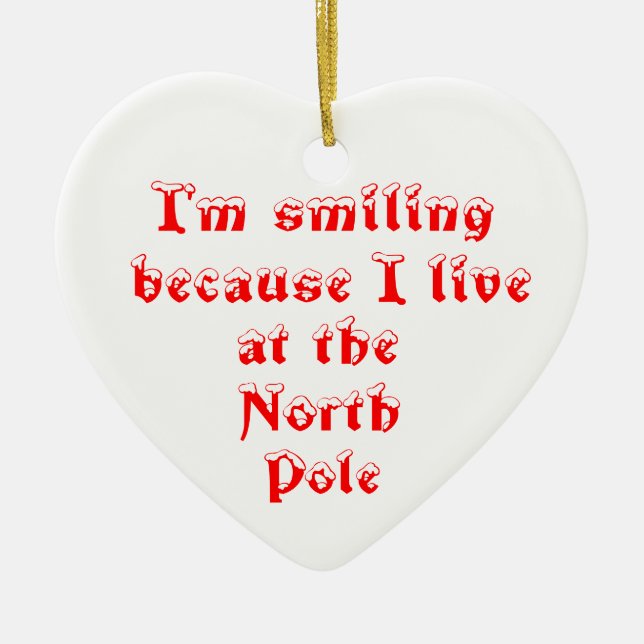 I'm smiling because-heart ornament (Vorne)