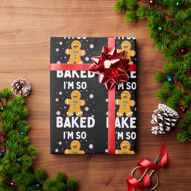 I'm So Baked Gingerbread Man Christmas Cookie Bake Geschenkpapier (Feiertagsgeschenk)
