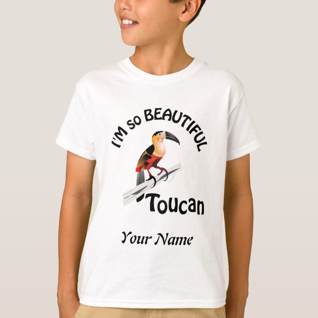 IM SO SCHÖN TOUKANISCHEN FARBEN PERSONALISIERT T-Shirt (Vorderseite)