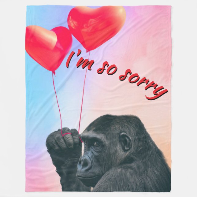 "I'm so sorry" Fleecedecke (Vorderseite)