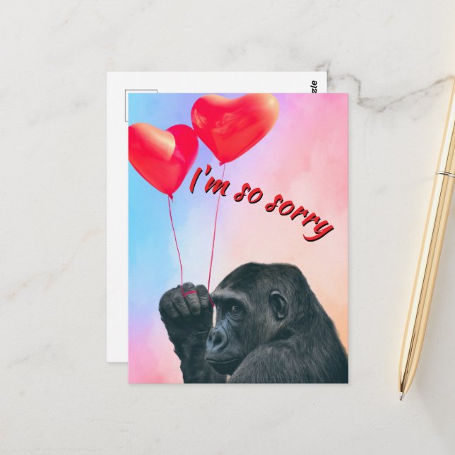 "I'm so sorry" Postkarte (Vorderseite/Rückseite Beispiel)