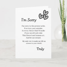 I'm Sorry Forgive Me Card Karte