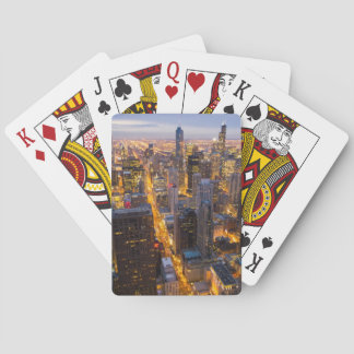 Im Stadtzentrum gelegene Chicago-Skyline an der Spielkarten