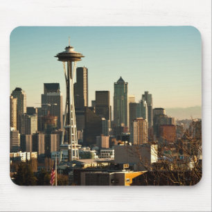 Im Stadtzentrum gelegene Seattle-Skyline und Mousepad