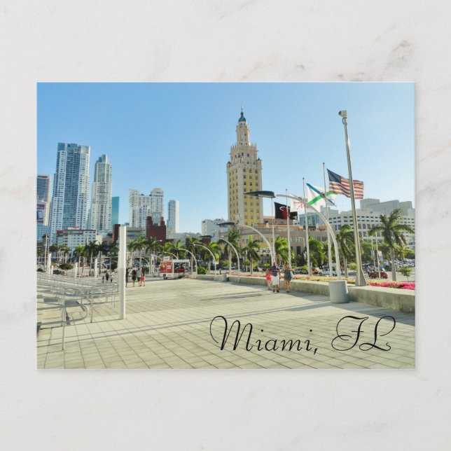 Im Stadtzentrum gelegener Miami-/Freiheits-Turm Postkarte (Vorderseite)