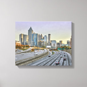 Im Stadtzentrum gelegenes Atlanta Leinwanddruck