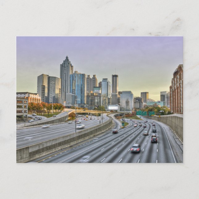 Im Stadtzentrum gelegenes Atlanta Postkarte (Vorderseite)