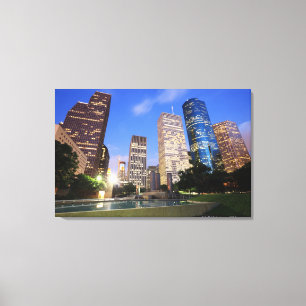 Im Stadtzentrum gelegenes Houston, Texas Leinwanddruck