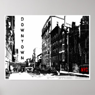 Im Stadtzentrum gelegenes Manhattan-Plakat Poster