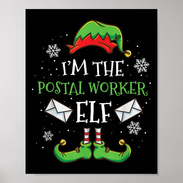 Im Stal Worker Elf Weihnachten Poster (Vorne)