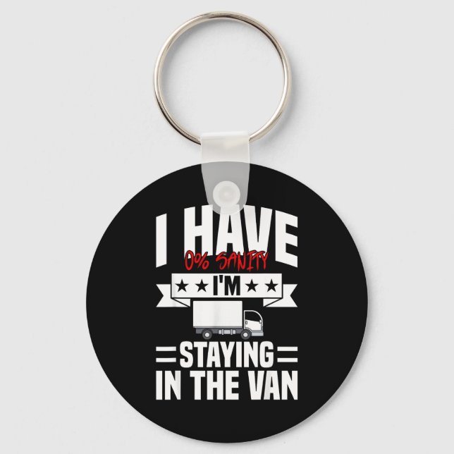 I'm Staying In Tha Van Phasmophobia Funny Gamer Me Schlüsselanhänger (Vorderseite)