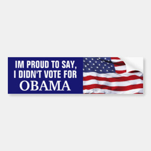 IM STOLZ ZU SAGEN, WÄHLTE ICH NICHT FÜR OBAMA AUTOAUFKLEBER