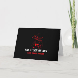 Im Stuck On You Boss Battle Gamer Valentines Playf Karte