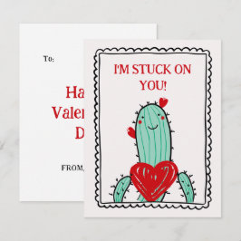 I'm Stuck On You Funny Kids Valentine's Day Card Mitteilungskarte