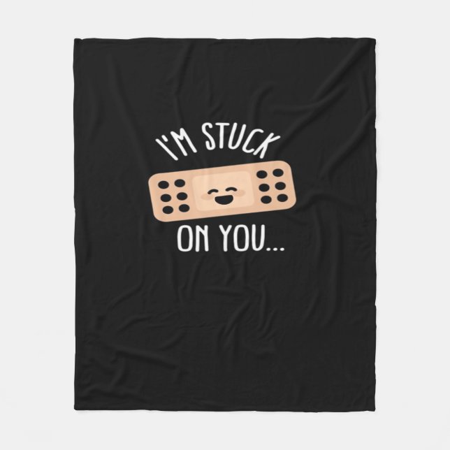 Im Stuck On You Nurse First Aid Gift Heartfelt Des Fleecedecke (Vorderseite)