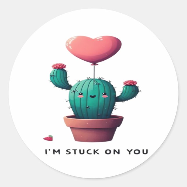 Im Stuck On You Timeless Romantic Style  Runder Aufkleber (Vorderseite)