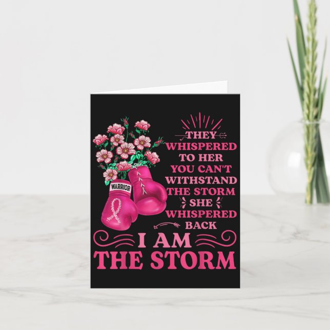 Im Sturm Boxkrieger rosa Ribbon Frauen Brea Karte (Vorderseite)