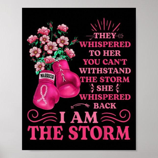 Im Sturm Boxkrieger rosa Ribbon Frauen Brea Poster (Vorne)