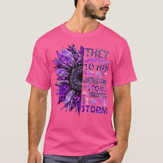 Im Sturm Sonnenblume Lila Ribbon Überdosis Awar T-Shirt