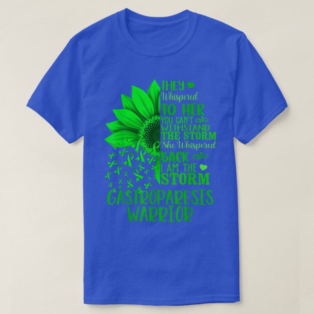 Im Sturm Starke Gastroparesis Warrior Sunflove T-Shirt (Design vorne)