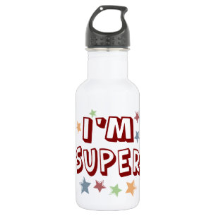 Im Super with Stars Edelstahlflasche