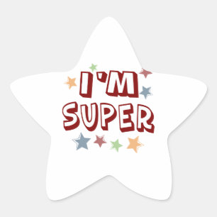 Im Super with Stars Stern-Aufkleber