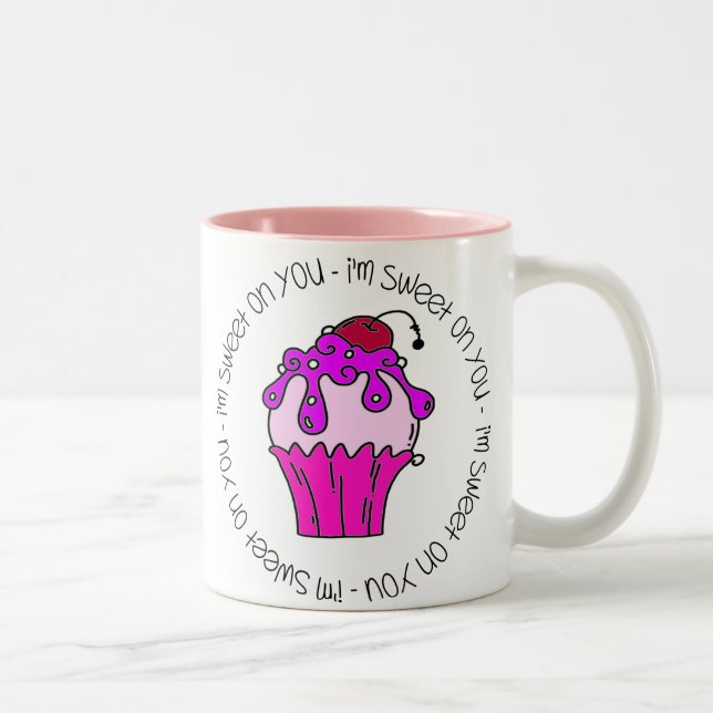 I'm Sweet on You Valentine Zweifarbige Tasse (Rechts)