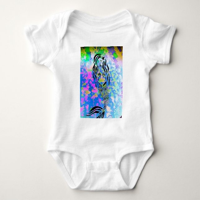 Im T-Shirt der urbanen Kunst im Meer Baby Strampler (Vorderseite)
