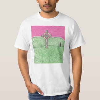 Im T - Shirt mit Leerfeld