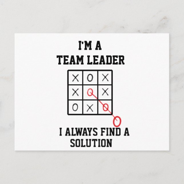 Im Team Leader finde ich immer eine Lösung Postkarte (Vorderseite)