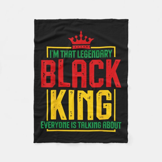 Im That Legendary Black King African American Hit Fleecedecke (Vorderseite)