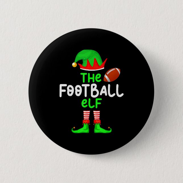 I'm The American Football Elf Christmas Matching P Button (Vorderseite)