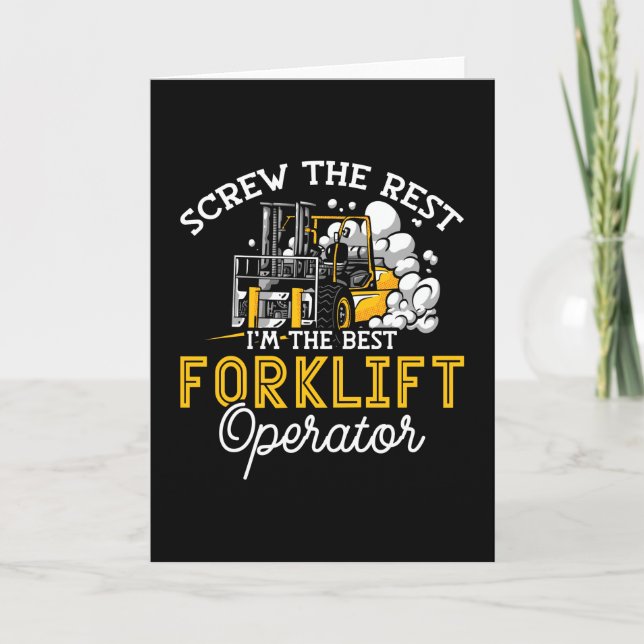 I'm The Best Forklift Operator Driver Worker Truck Karte (Vorderseite)