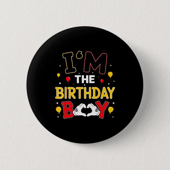 I'm The Birthday Boy Matching Family Birthday Part Button (Vorderseite)