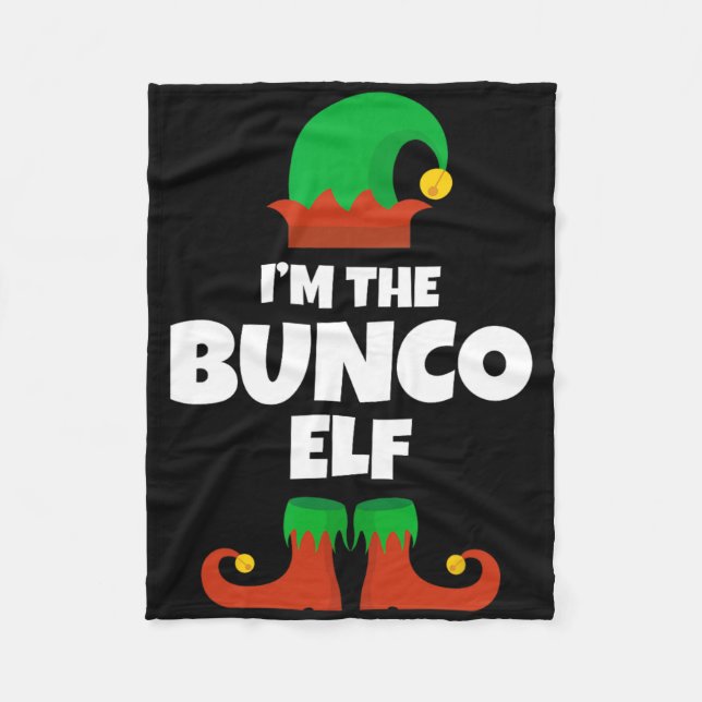 I'm The Bunco Elf Family Pajama Christmas Funny Bu Fleecedecke (Vorderseite)