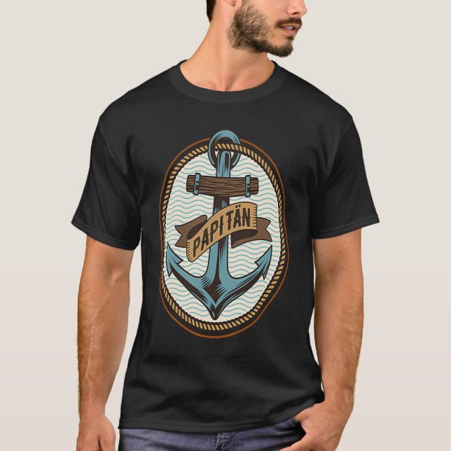 I'm The Captain Papa Of The House Family Father T-Shirt (Vorderseite)