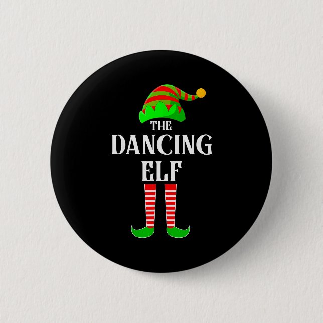 I'm The Dancing Elf Family Matching Costume Christ Button (Vorderseite)