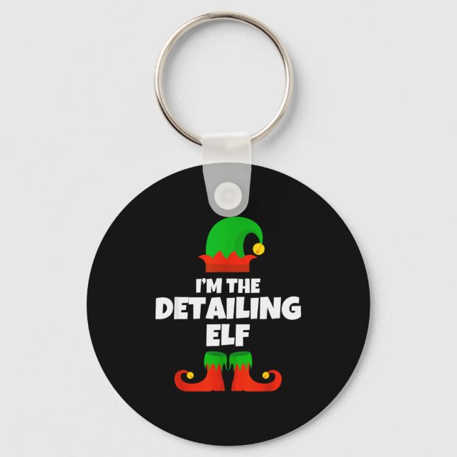 I'm The Detailing Elf Family Pajama Christmas Deta Schlüsselanhänger (Vorderseite)