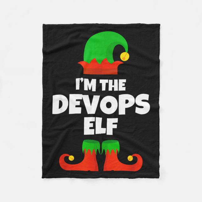 I'm The Devops Elf Family Pajama Christmas Enginee Fleecedecke (Vorderseite)