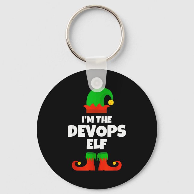 I'm The Devops Elf Family Pajama Christmas Enginee Schlüsselanhänger (Vorderseite)